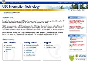 UBC IT Survey Tool